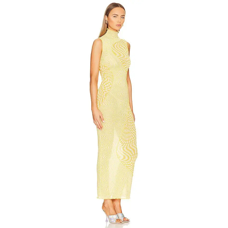 Camila Coelho Lagoon Maxi Dress in Yellow Gingham