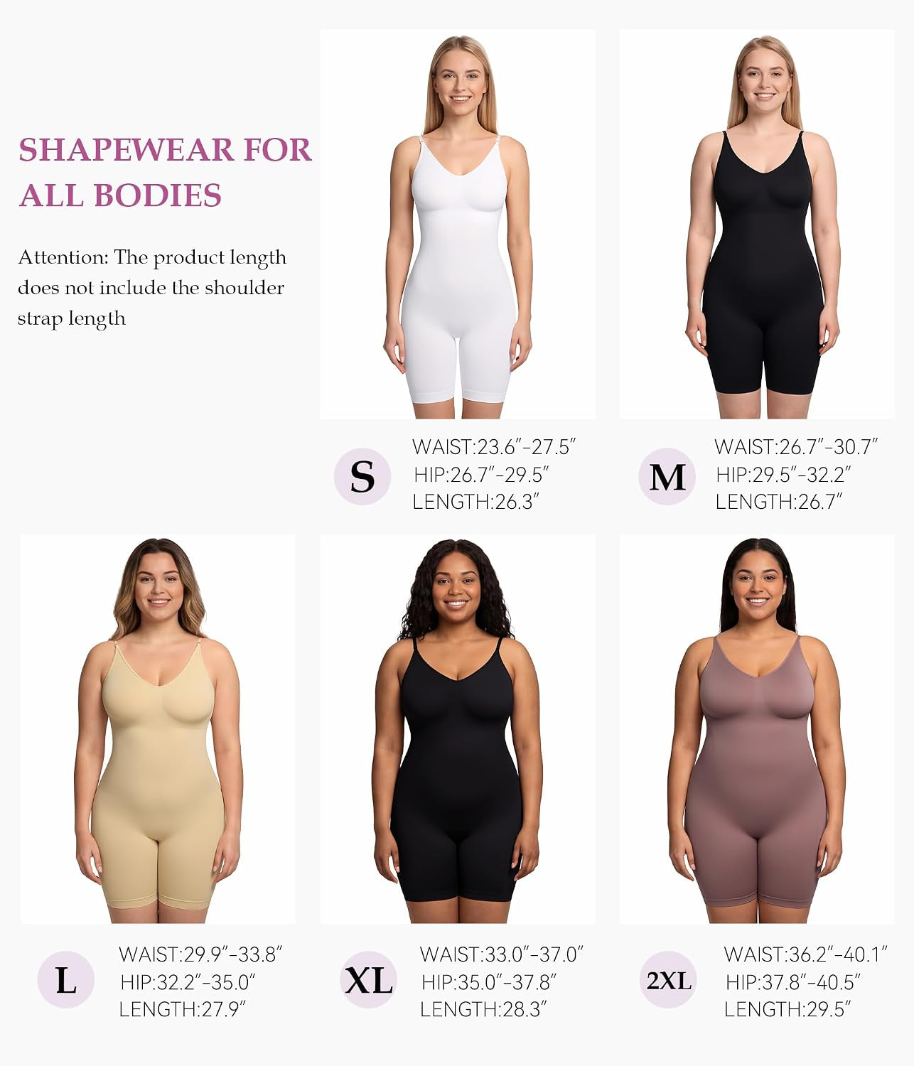 Backless Shapewear Bodysuits for Women Tummy Control Seamless Full Body Suits Jumpsuits Tank Tops