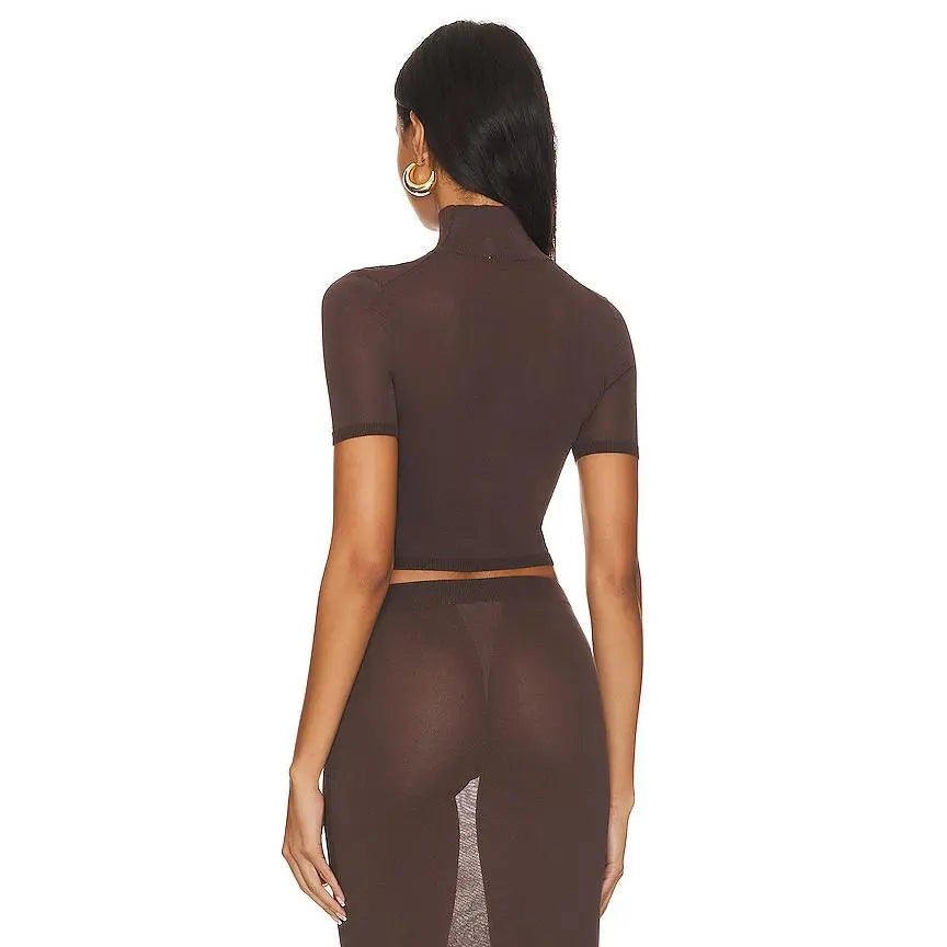 L'Academie Hadi Top in Chocolate Brown