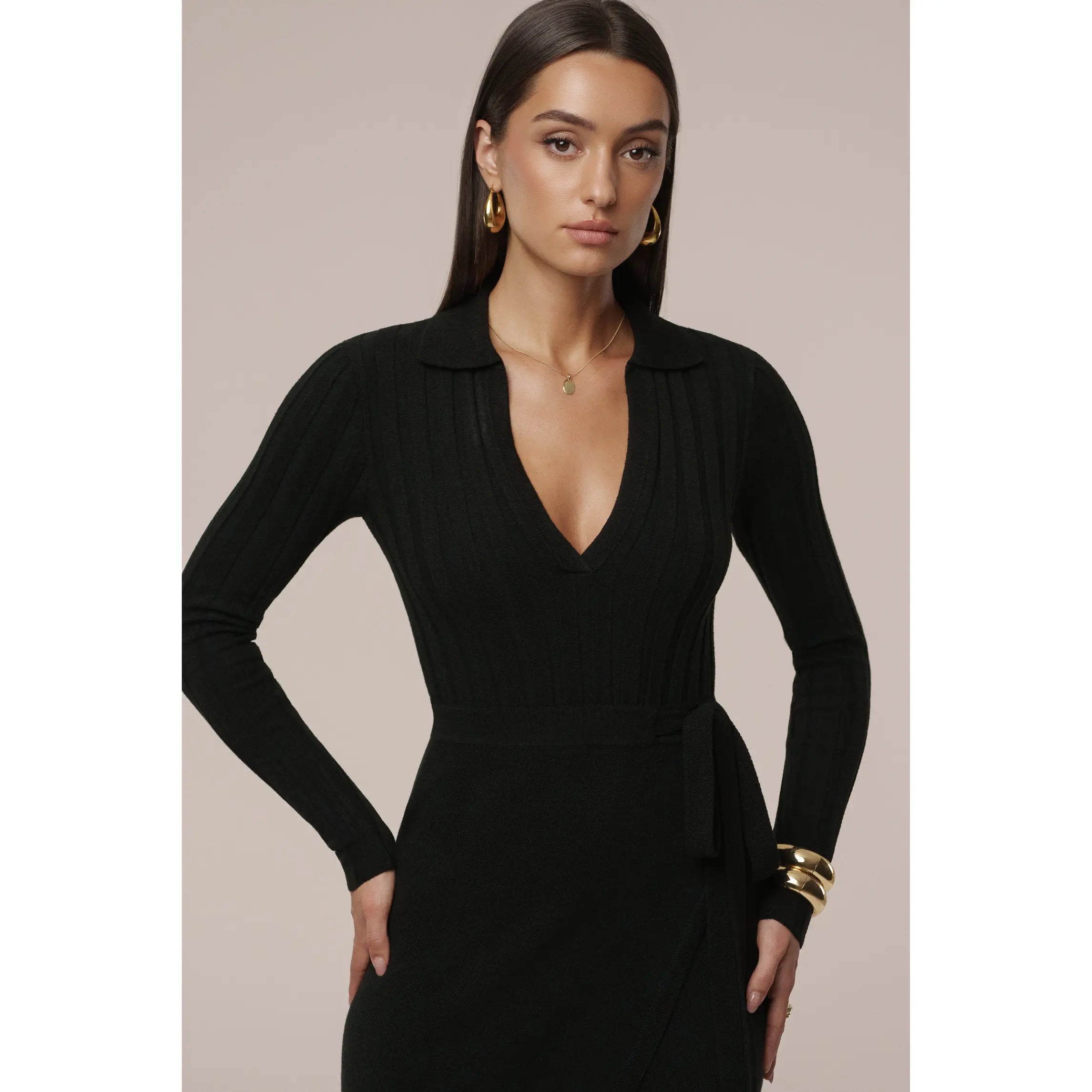 Black Emma Knit Maxi Dress