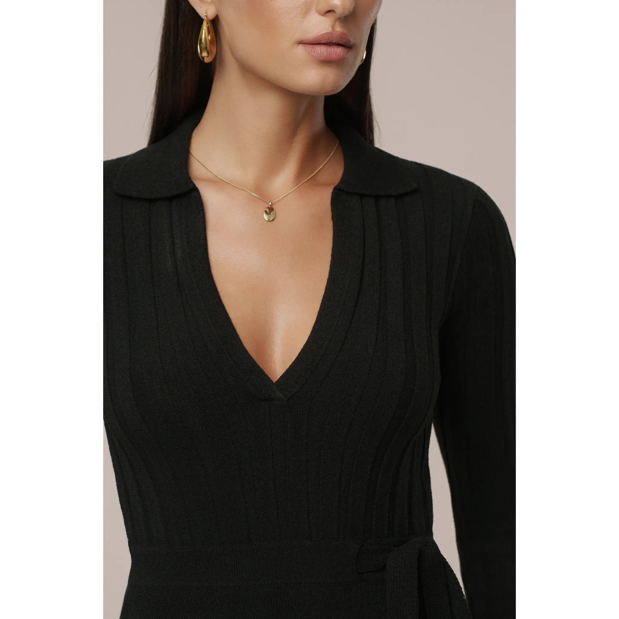 Black Emma Knit Maxi Dress