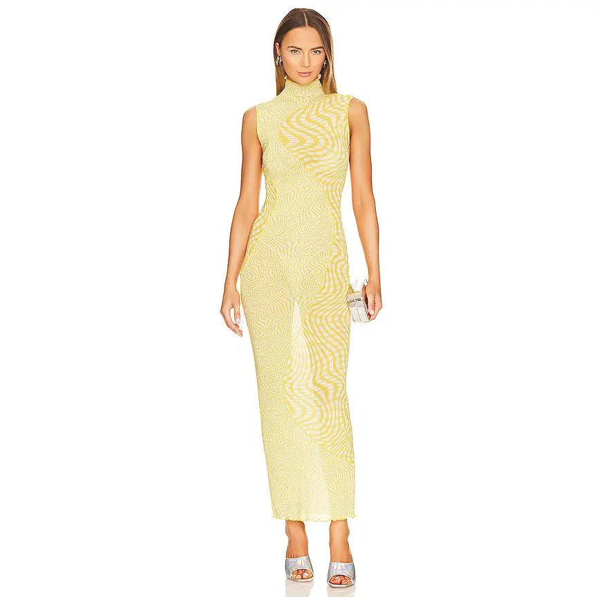 Camila Coelho Lagoon Maxi Dress in Yellow Gingham