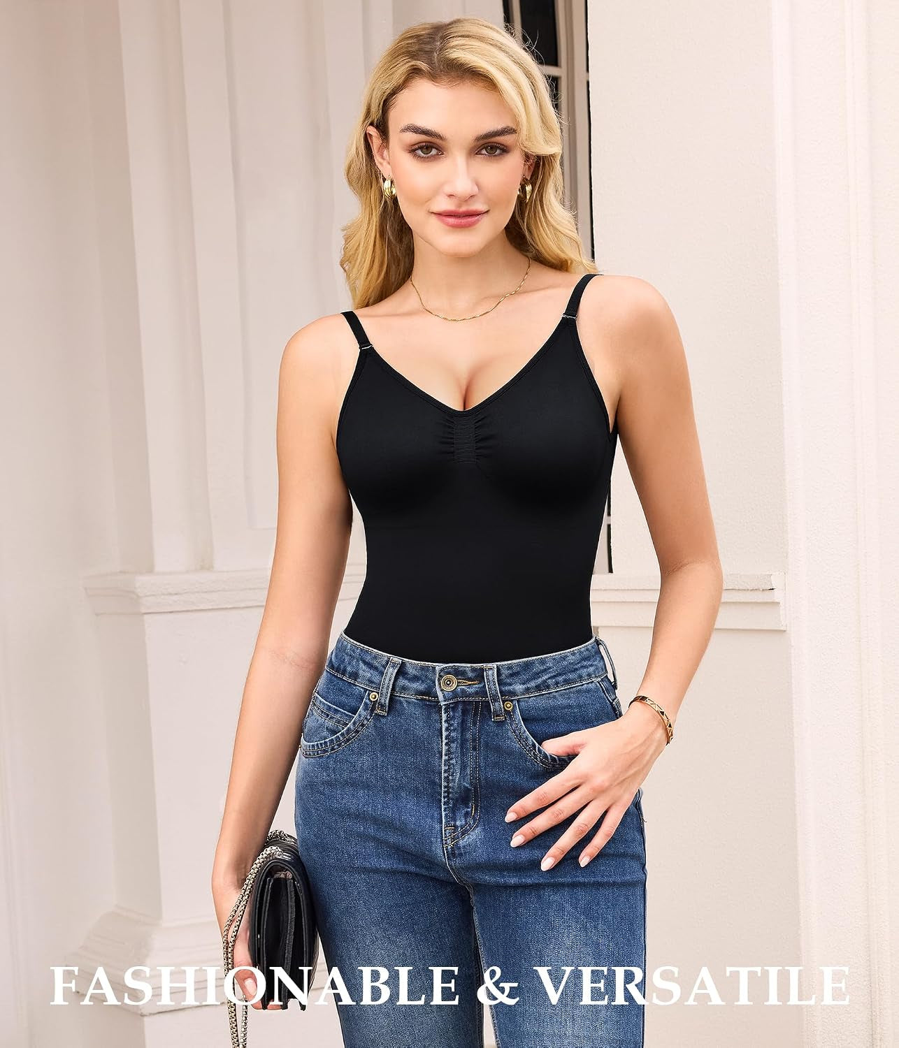 Backless Shapewear Bodysuits for Women Tummy Control Seamless Full Body Suits Jumpsuits Tank Tops