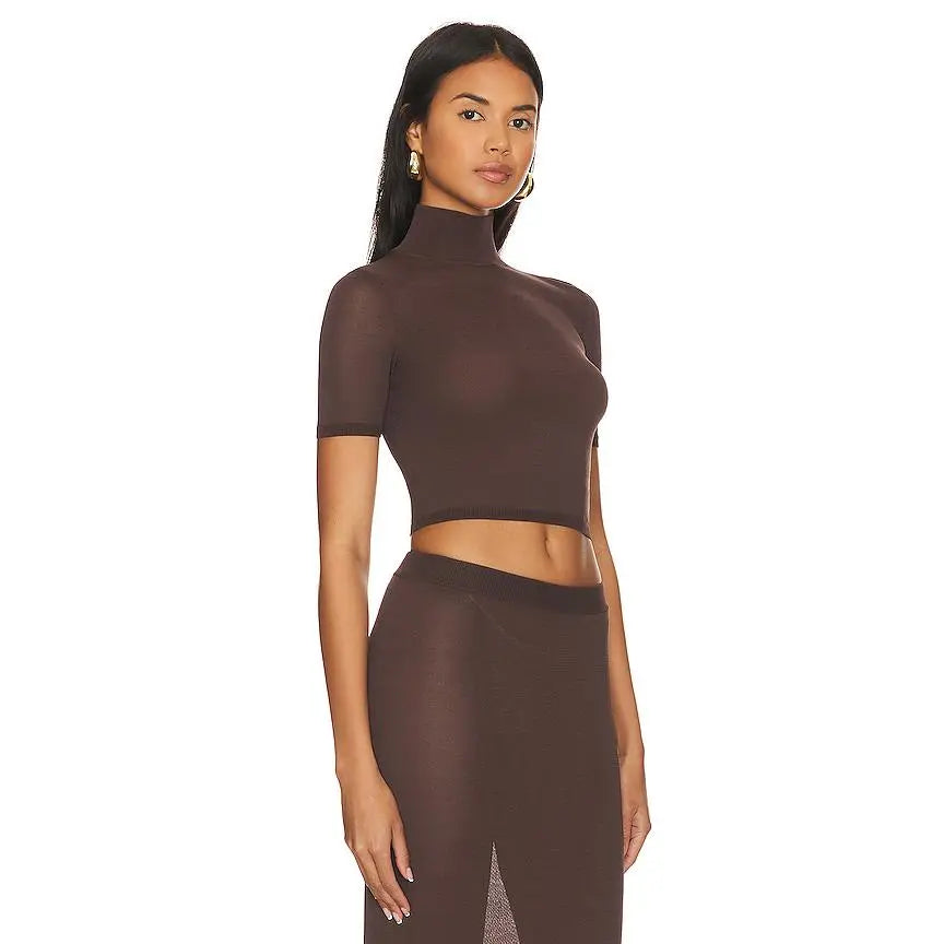 L'Academie Hadi Top in Chocolate Brown