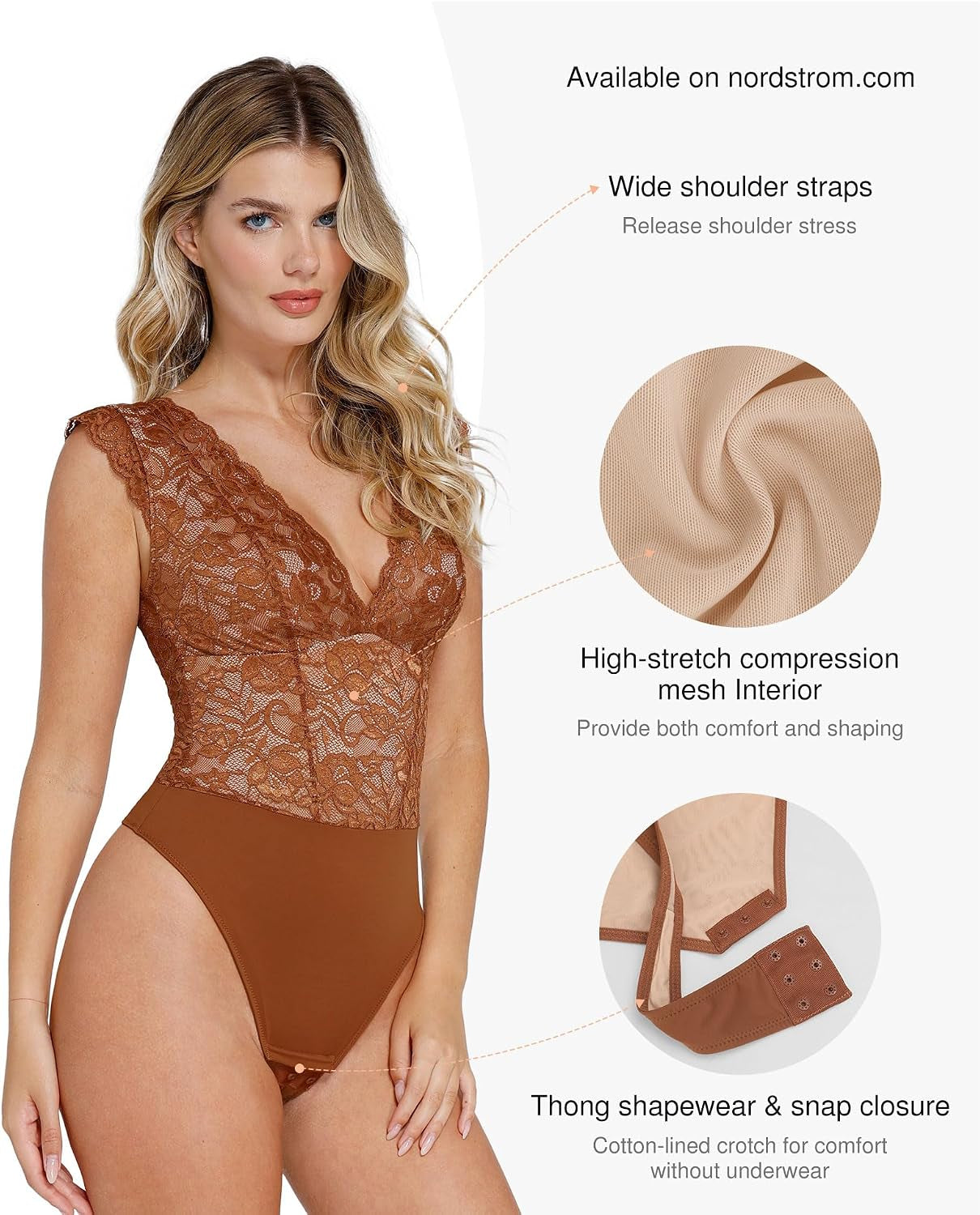 Lace Body Suits Women - Tank Top Thong Shapewear Tummy Control Going Out Tops Deep V Neck Bodysuit