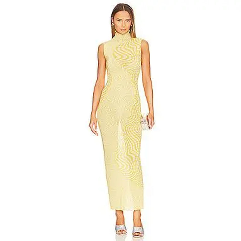 Camila Coelho Lagoon Maxi Dress in Yellow Gingham