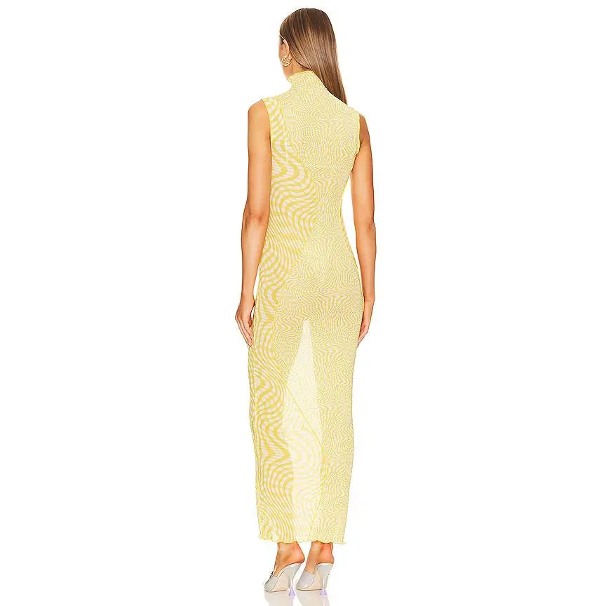 Camila Coelho Lagoon Maxi Dress in Yellow Gingham