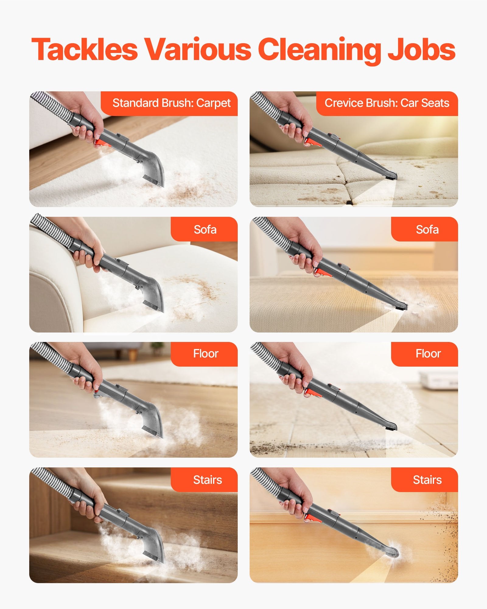 Portable Carpet Cleaner Machine Dual-Water Tank 11.5Kpa Upholstery Cleaner-thumbmail-9