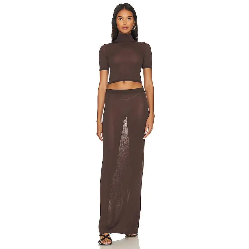 L'Academie Hadi Top in Chocolate Brown