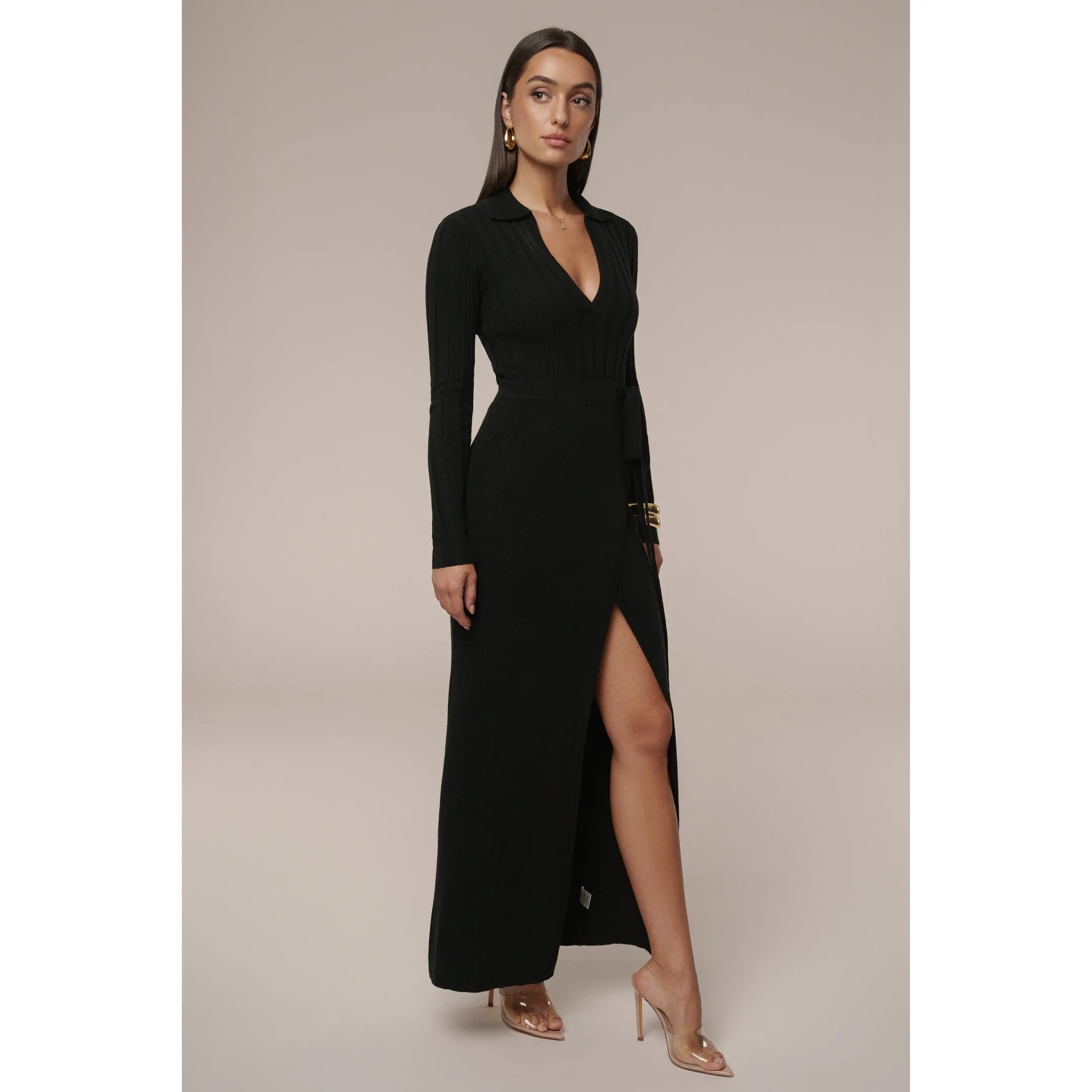 Black Emma Knit Maxi Dress